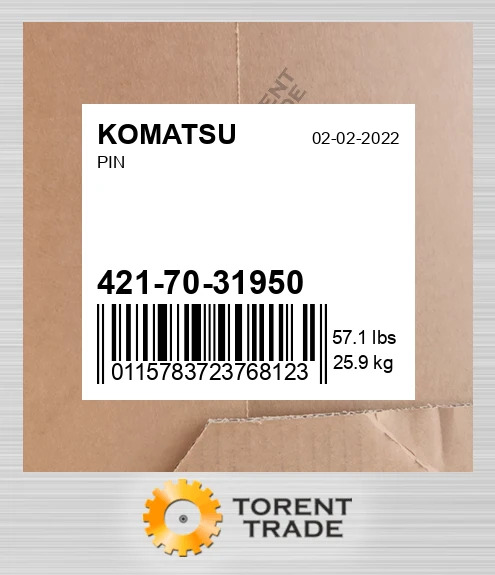 4217031950 Палець KOMATSU NEW AFTERMARKET
