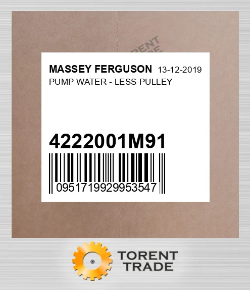 4222001M91 Насос, WATER MASSEY FERGUSON NEW AFTERMARKET