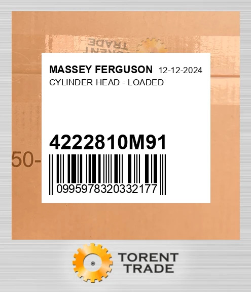 4222810M91 Головка блока циліндрів - LOADED MASSEY FERGUSON NEW AFTERMARKET