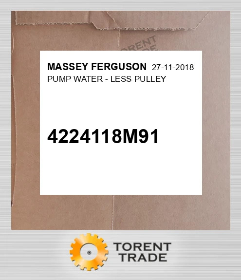 4224118M91 Водяний насос без шківа MASSEY FERGUSON NEW AFTERMARKET