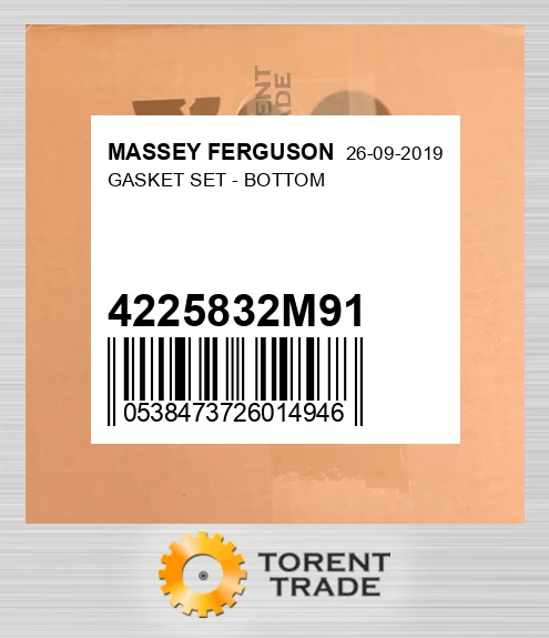 4225832M91 Комплект нижніх прокладок MASSEY FERGUSON NEW AFTERMARKET