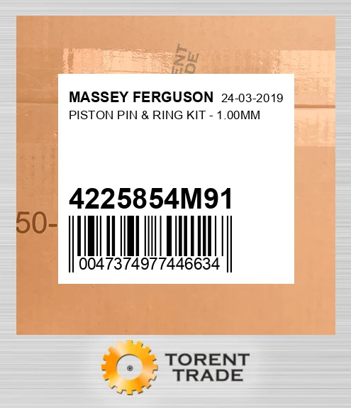 4225854M91 Поршень, Палець & Кільце комплект - 1.00MM MASSEY FERGUSON NEW AFTERMARKET