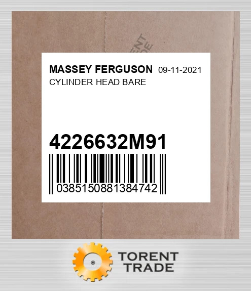 4226632M91 Головка блока циліндрів BARE MASSEY FERGUSON NEW AFTERMARKET