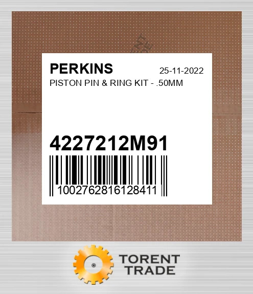 4227212M91 Поршень, Палець & RINGS .50MM PERKINS NEW AFTERMARKET