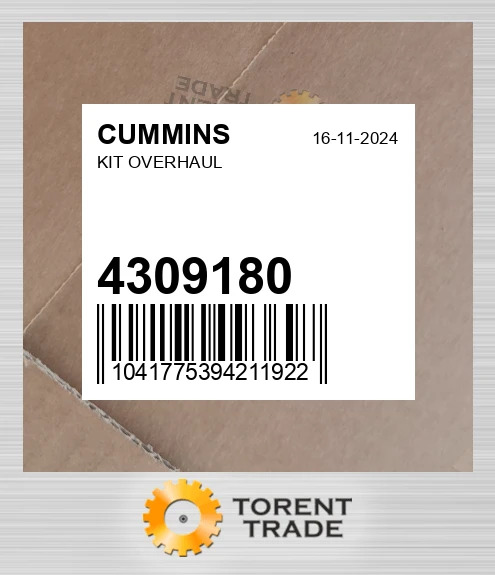 4309180 комплект, OVERHAUL CUMMINS NEW AFTERMARKET