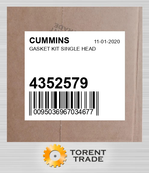 4352579 Комплект прокладок SINGLE Головка CUMMINS NEW AFTERMARKET