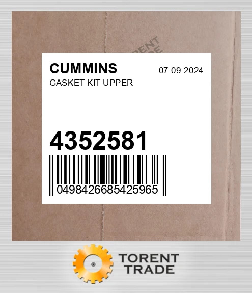 4352581 Комплект прокладок, UPPER CUMMINS NEW AFTERMARKET