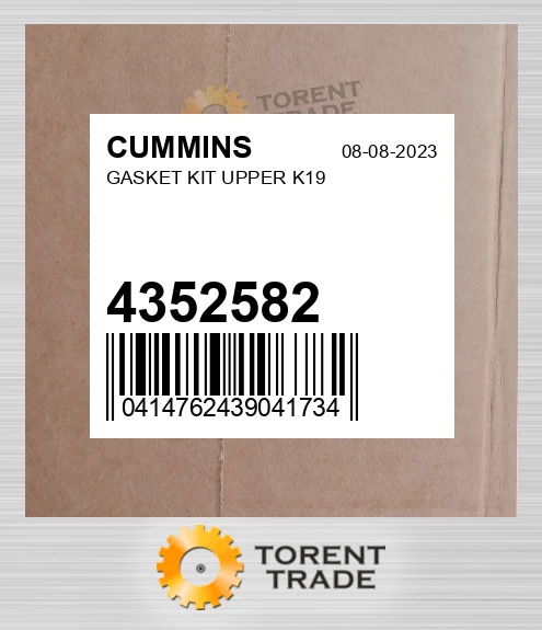 4352582 Комплект прокладок, UPPER K19 CUMMINS NEW AFTERMARKET