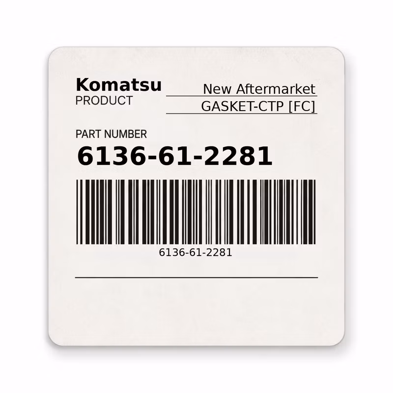 6136-61-2281 GASKET-CTP [FC] fits Komatsu (New Aftermarket)