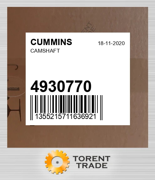 4930770 Розподільний вал CUMMINS NEW AFTERMARKET