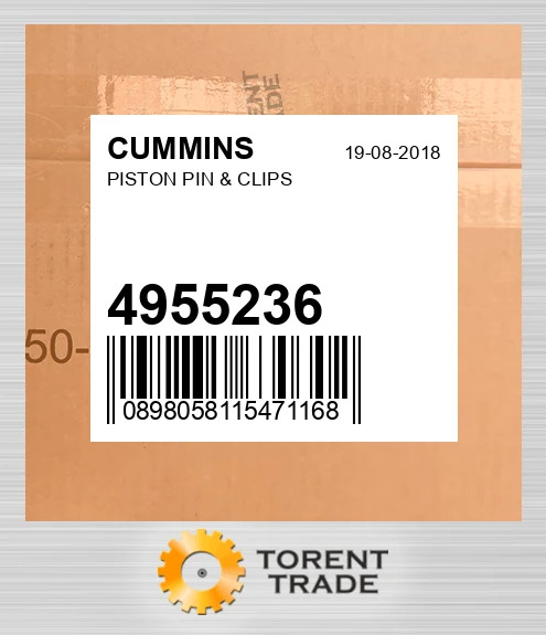 4955236 Поршень, палець і кліпси CUMMINS NEW AFTERMARKET