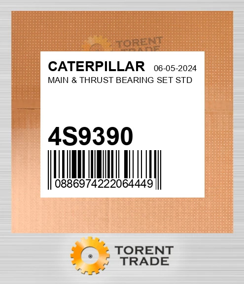 4s9390 Комплект корінних і упорних підшипників, стандарт CATERPILLAR NEW AFTERMARKET