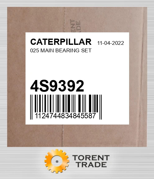 4S9392 "025"" Корінний Комплект підшипників" CATERPILLAR NEW AFTERMARKET