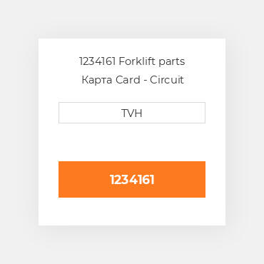 1234161 Forklift parts Карта Card - Circuit