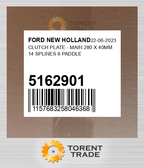 5162901 Диск зчеплення - Корінний 280 X 40MM 14 SPLINES 6 PADDLE FORD NEW HOLLAND NEW AFTERMARKET