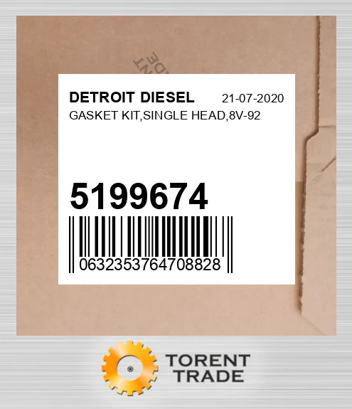 5199674 Комплект прокладок,SINGLE Головка,8V-92 DETROIT DIESEL NEW AFTERMARKET