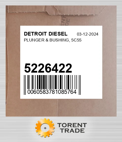 5226422 PLUNGER & Втулка, 5C55 DETROIT DIESEL NEW AFTERMARKET