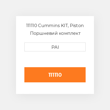 111110 Cummins KIT, Piston Поршневий комплект