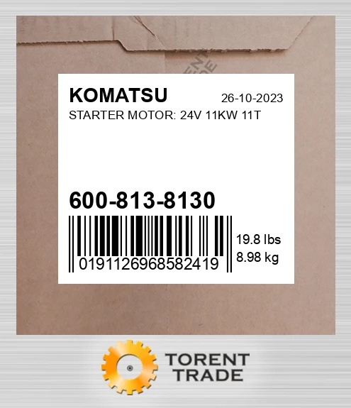6008138130 Стартер 24В, 11 кВт, 11 зубів KOMATSU NEW AFTERMARKET