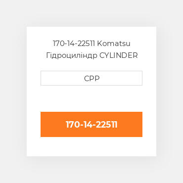 170-14-22511 Komatsu Гідроциліндр CYLINDER