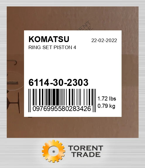 6114302303 Комплект поршневих кілець 4 KOMATSU NEW AFTERMARKET
