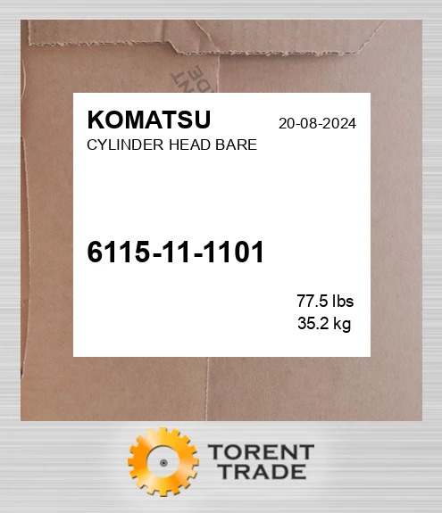6115111101 Головка блока циліндрів BARE KOMATSU NEW AFTERMARKET