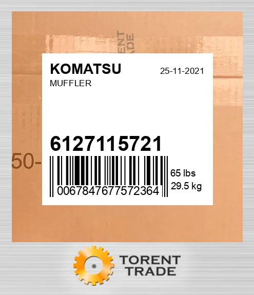 6127115721 ГЛУШНИК KOMATSU