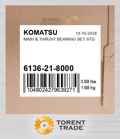 6136218000 Комплект корінних і упорних підшипників, стандарт KOMATSU NEW AFTERMARKET