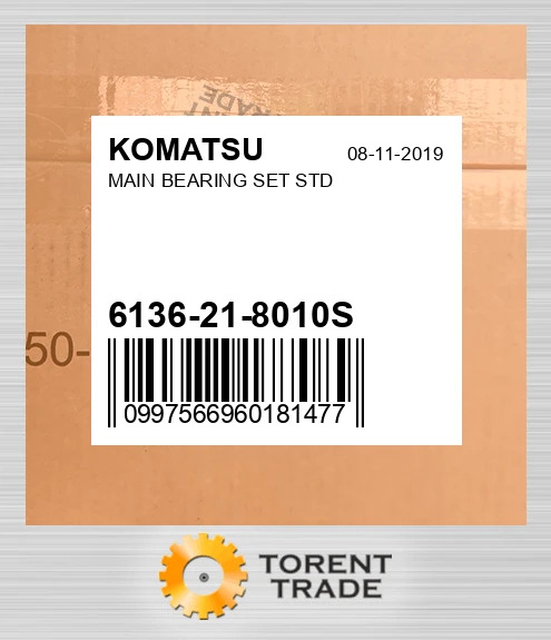 6136-21-8010S Корінний Комплект підшипників STD KOMATSU NEW AFTERMARKET