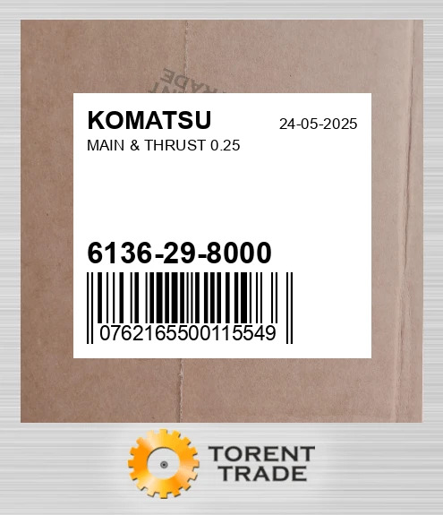 6136-29-8000 Корінний & THRUST 0.25 KOMATSU NEW AFTERMARKET