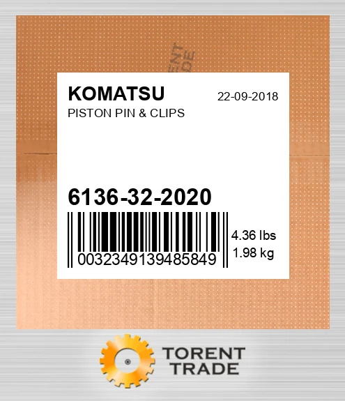 6136322020 Поршень, палець і кліпси KOMATSU NEW AFTERMARKET