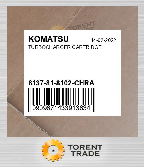 6137-81-8102-CHRA Картридж турбонагнітача KOMATSU NEW AFTERMARKET