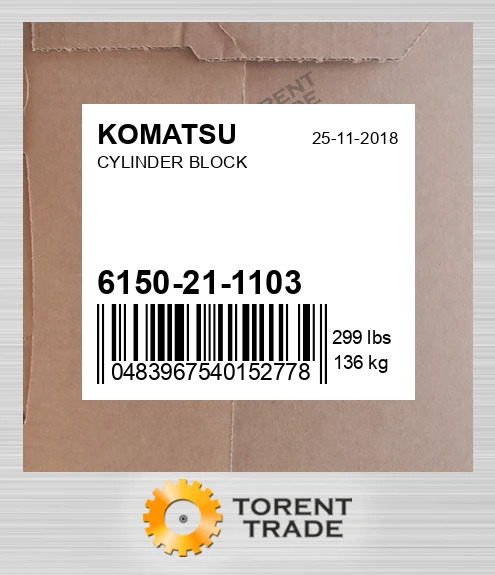 6150211103 Блок циліндрів KOMATSU NEW AFTERMARKET