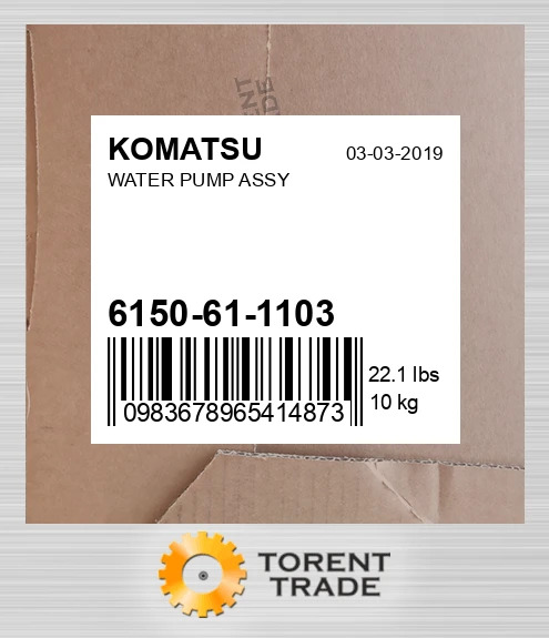 6150611103 Водяний насос у зборі KOMATSU NEW AFTERMARKET