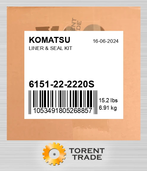 6151222220s Комплект гільз та ущільнювачів KOMATSU NEW AFTERMARKET