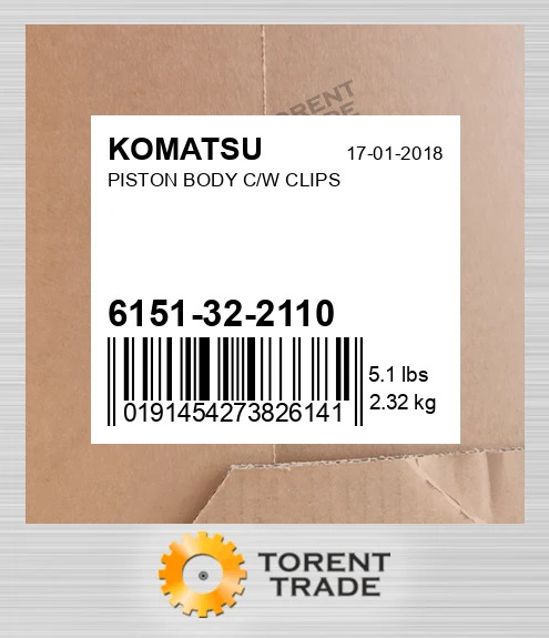 6151322110 Поршень з корпусом і кліпсами KOMATSU NEW AFTERMARKET