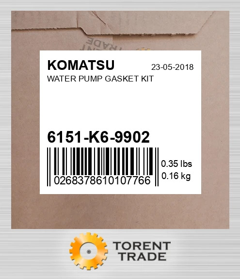 6151k69902 Водяний насос Комплект прокладок KOMATSU NEW AFTERMARKET