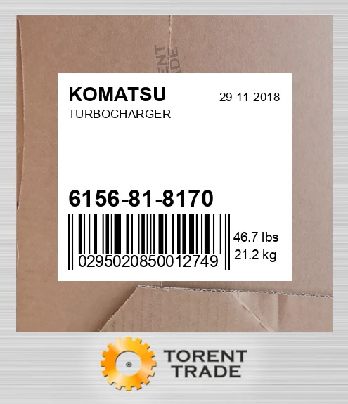 6156818170 Турбонагнітач KOMATSU NEW AFTERMARKET