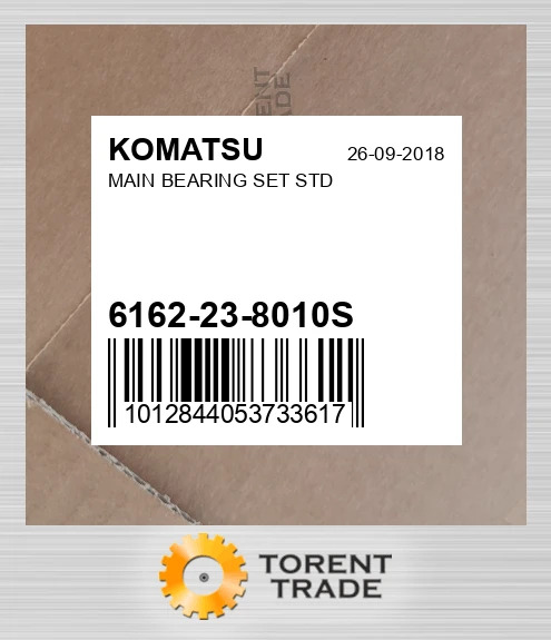 6162-23-8010S Корінний Комплект підшипників STD KOMATSU NEW AFTERMARKET
