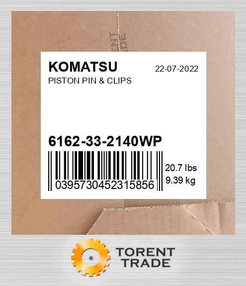 6162332140wp Поршень, палець і кліпси KOMATSU NEW AFTERMARKET