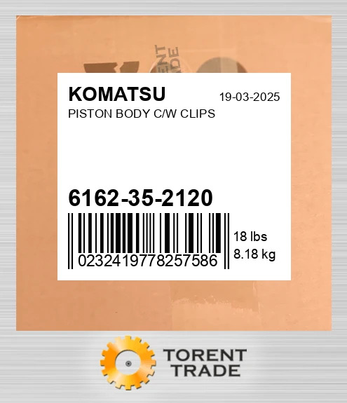 6162352120 Поршень з корпусом і кліпсами CATERPILLAR NEW AFTERMARKET