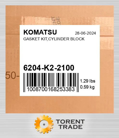 6204-K2-2100  Набір прокладок блоку циліндрів  KOMATSU