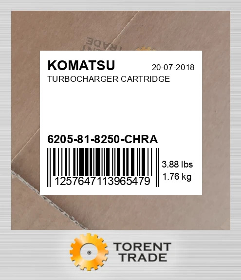 6205818250chra Картридж турбонагнітача KOMATSU NEW AFTERMARKET