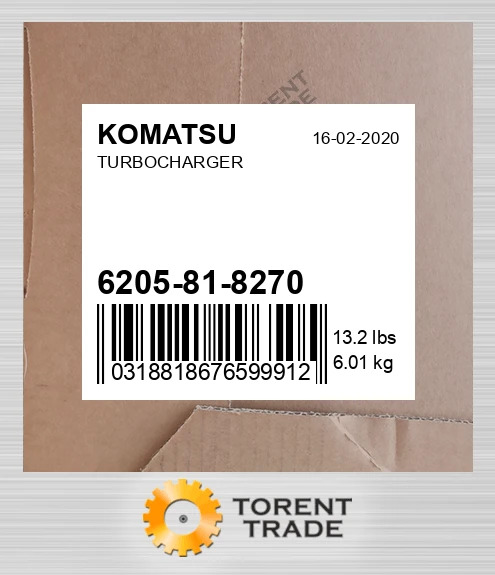 6205818270 Турбонагнітач KOMATSU NEW AFTERMARKET