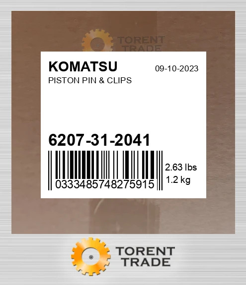 6207312041 Поршень, палець і кліпси KOMATSU NEW AFTERMARKET