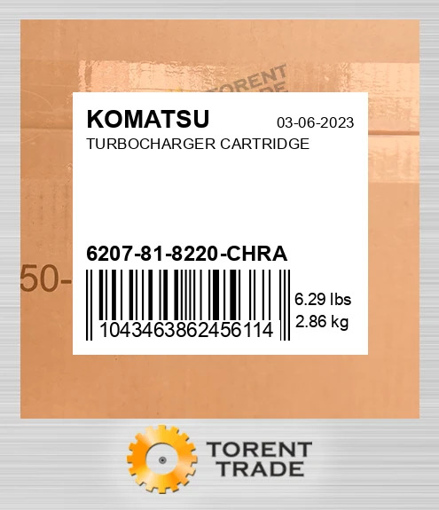 6207818220chra Картридж турбонагнітача KOMATSU NEW AFTERMARKET