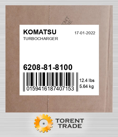 6208-81-8100 Турбонагнітач KOMATSU NEW AFTERMARKET