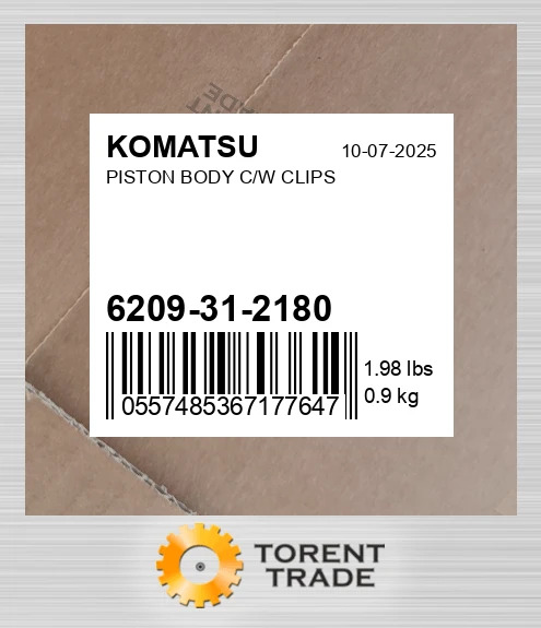 6209312180 Поршень з корпусом і кліпсами KOMATSU NEW AFTERMARKET