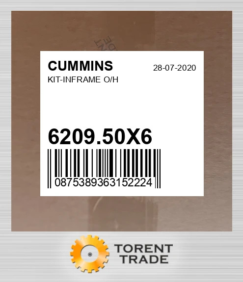 6209.50X6 Комплект внутрішньорамного капітального ремонту CUMMINS NEW AFTERMARKET