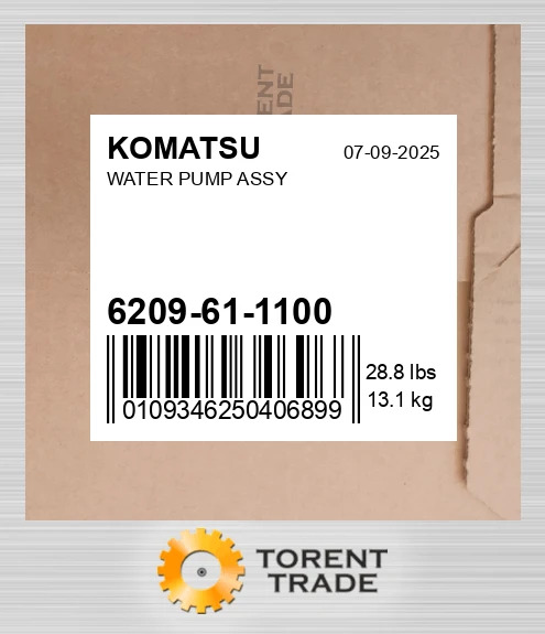 6209611100 Водяний насос у зборі KOMATSU NEW AFTERMARKET